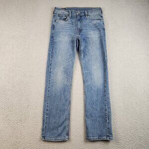 Levis 513 Jeans Mens 30x30 Blue Slim Fit Straight Leg Denim Stretch Cotton Blend